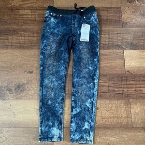 NWT justice girls sparkly jeggings sz 10 1/2 plus